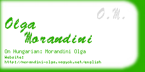 olga morandini business card